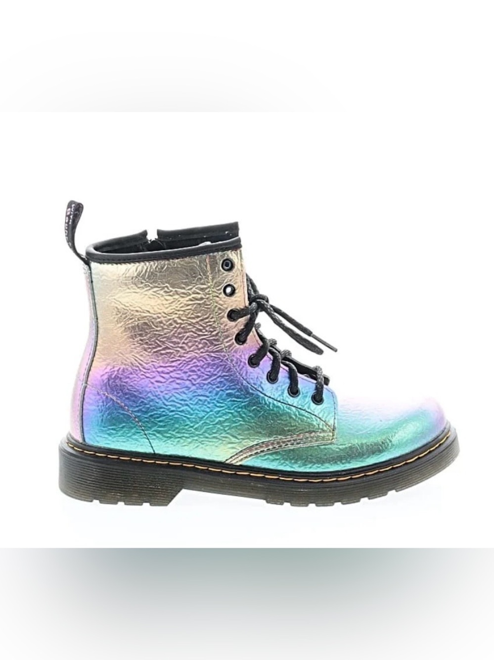 NWOT Girl’s Dr. Martens 1460 J Multi Rainbow Crinkle Leather Boots (Sz 13)